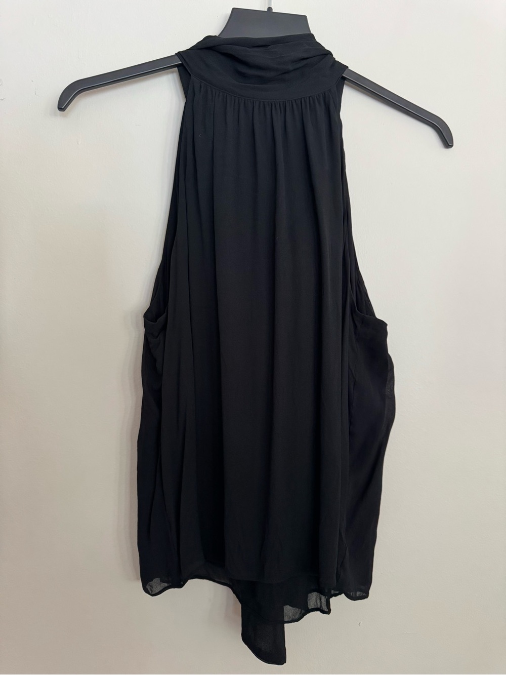 J Crew Collection Sleeveless Black High-Neck Low Back Blouse Women’s Medium